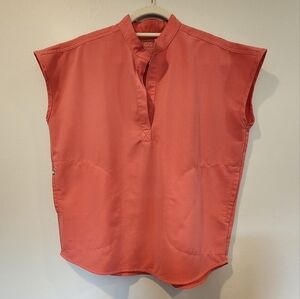 FIGS Coral Rafaela Oversided Scrub Top Women's XS